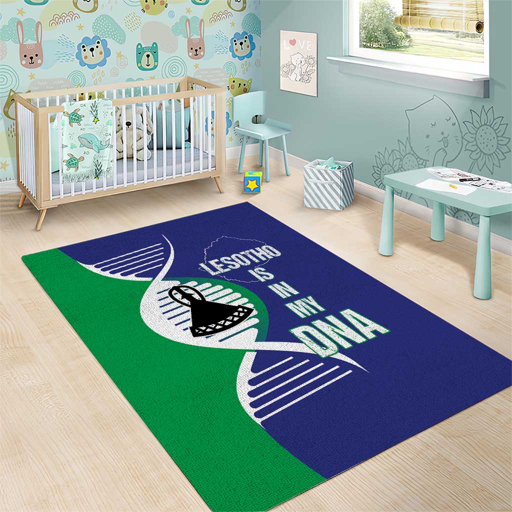 Lesotho Is In My DNA Area Rug Lesotho Map and Coat Of Arms