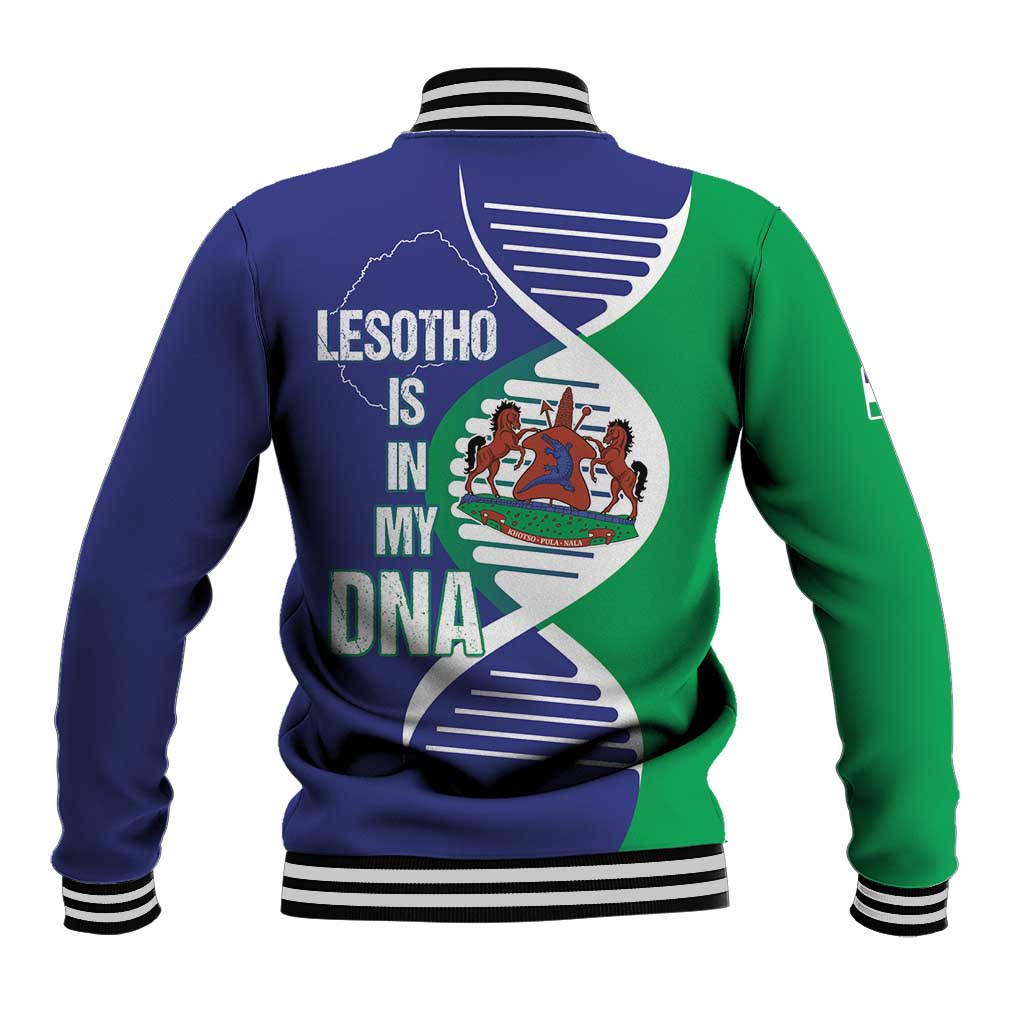 Lesotho Is In My DNA Baseball Jacket Lesotho Map and Coat Of Arms