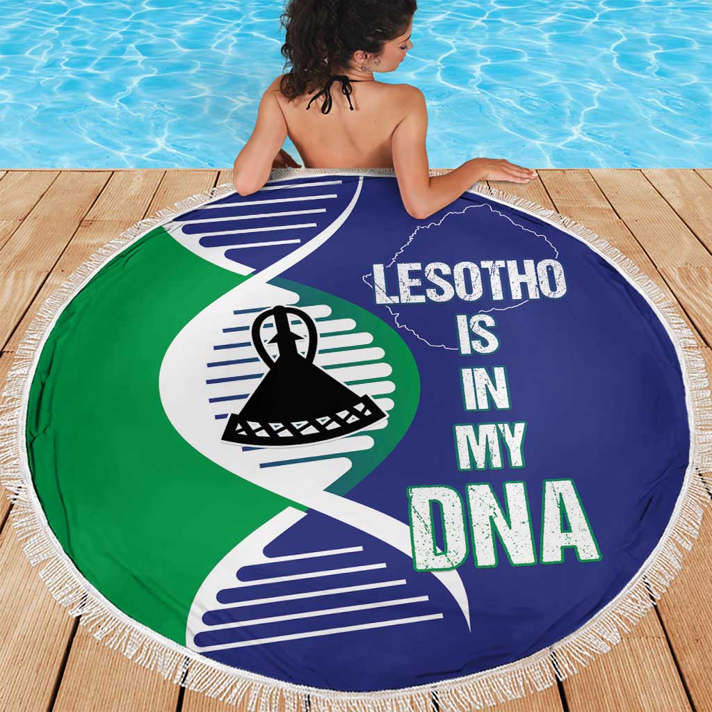 Lesotho Is In My DNA Beach Blanket Lesotho Map and Coat Of Arms