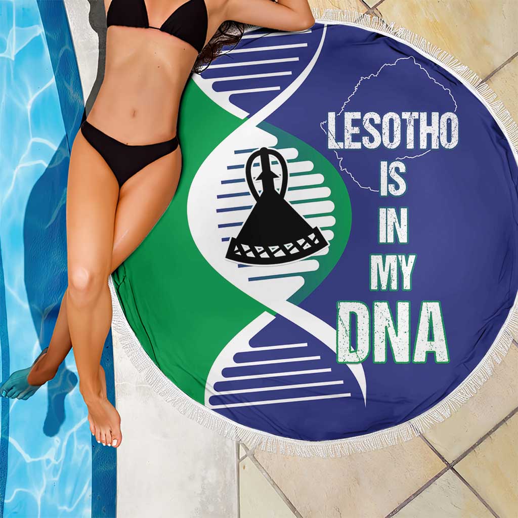 Lesotho Is In My DNA Beach Blanket Lesotho Map and Coat Of Arms