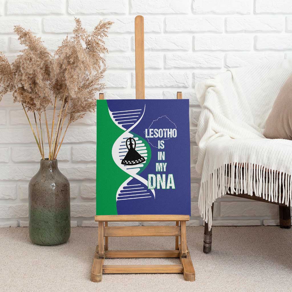 Lesotho Is In My DNA Canvas Wall Art Lesotho Map and Coat Of Arms