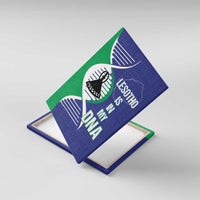 Lesotho Is In My DNA Canvas Wall Art Lesotho Map and Coat Of Arms