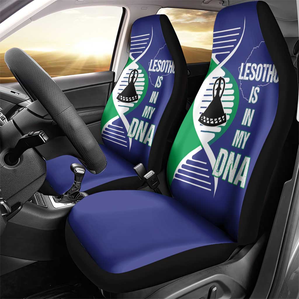 Lesotho Is In My DNA Car Seat Cover Lesotho Map and Coat Of Arms