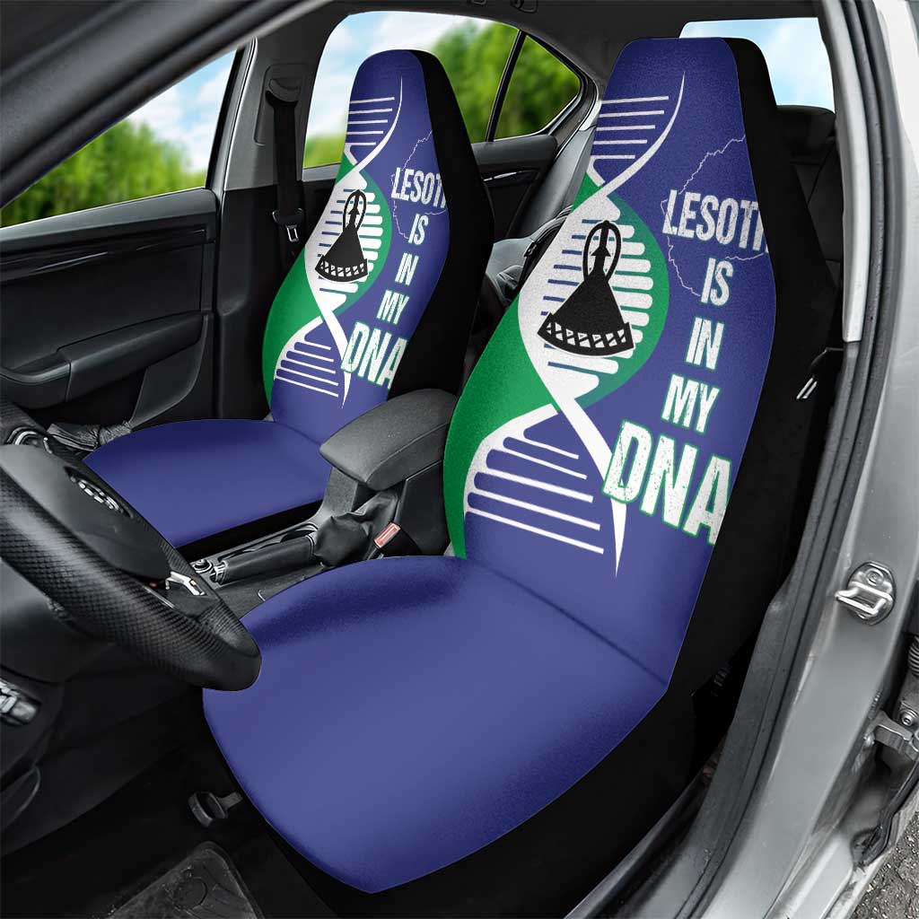 Lesotho Is In My DNA Car Seat Cover Lesotho Map and Coat Of Arms