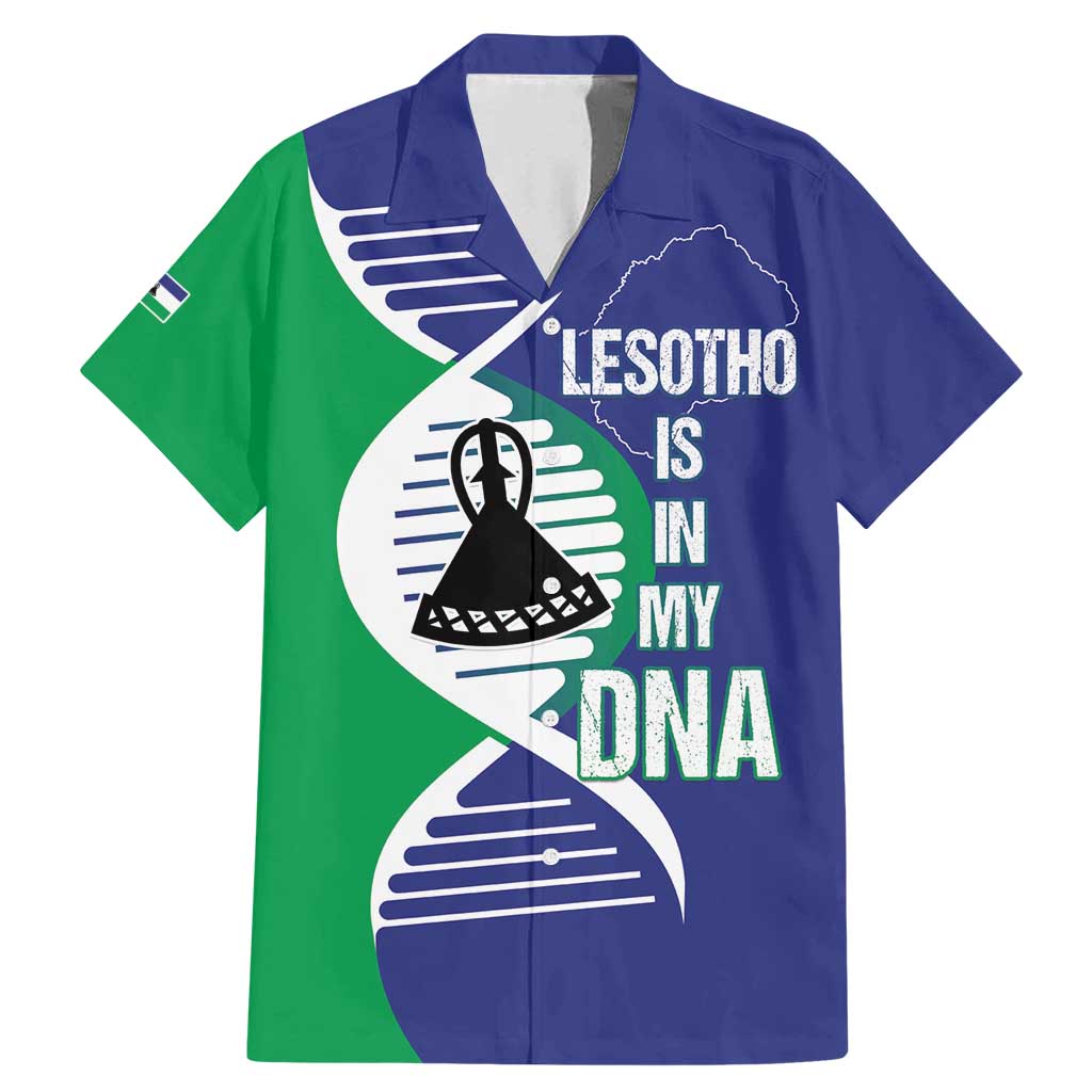 Lesotho Is In My DNA Family Matching Mermaid Dress and Hawaiian Shirt Lesotho Map and Coat Of Arms