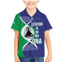 Lesotho Is In My DNA Family Matching Mermaid Dress and Hawaiian Shirt Lesotho Map and Coat Of Arms