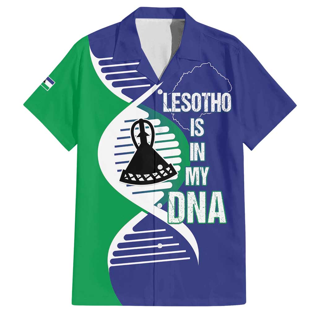 Lesotho Is In My DNA Family Matching Off Shoulder Maxi Dress and Hawaiian Shirt Lesotho Map and Coat Of Arms