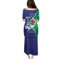 Lesotho Is In My DNA Family Matching Puletasi and Hawaiian Shirt Lesotho Map and Coat Of Arms