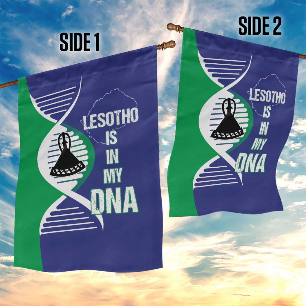 Lesotho Is In My DNA Garden Flag Lesotho Map and Coat Of Arms
