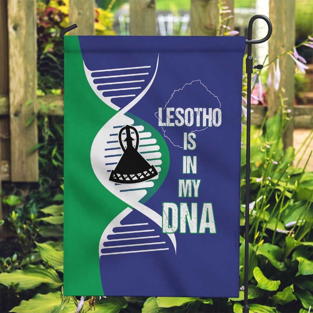 Lesotho Is In My DNA Garden Flag Lesotho Map and Coat Of Arms