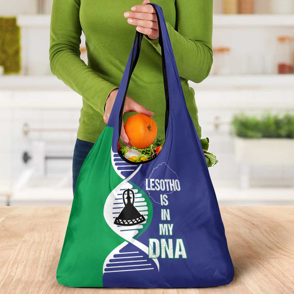 Lesotho Is In My DNA Grocery Bag Lesotho Map and Coat Of Arms