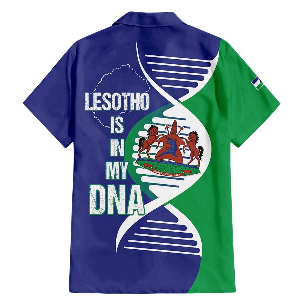 Lesotho Is In My DNA Hawaiian Shirt Lesotho Map and Coat Of Arms