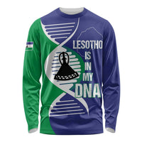 Lesotho Is In My DNA Long Sleeve Shirt Lesotho Map and Coat Of Arms