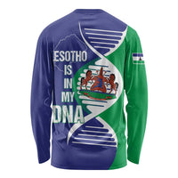 Lesotho Is In My DNA Long Sleeve Shirt Lesotho Map and Coat Of Arms