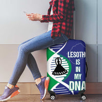 Lesotho Is In My DNA Luggage Cover Lesotho Map and Coat Of Arms
