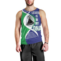 Lesotho Is In My DNA Men Tank Top Lesotho Map and Coat Of Arms