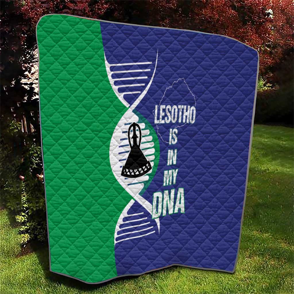 Lesotho Is In My DNA Quilt Lesotho Map and Coat Of Arms
