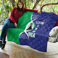 Lesotho Is In My DNA Quilt Lesotho Map and Coat Of Arms