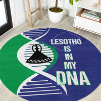 Lesotho Is In My DNA Round Carpet Lesotho Map and Coat Of Arms