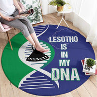 Lesotho Is In My DNA Round Carpet Lesotho Map and Coat Of Arms