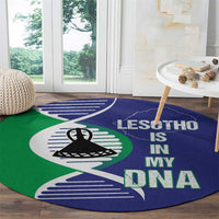 Lesotho Is In My DNA Round Carpet Lesotho Map and Coat Of Arms