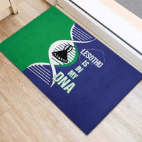 Lesotho Is In My DNA Rubber Doormat Lesotho Map and Coat Of Arms