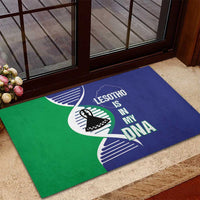 Lesotho Is In My DNA Rubber Doormat Lesotho Map and Coat Of Arms