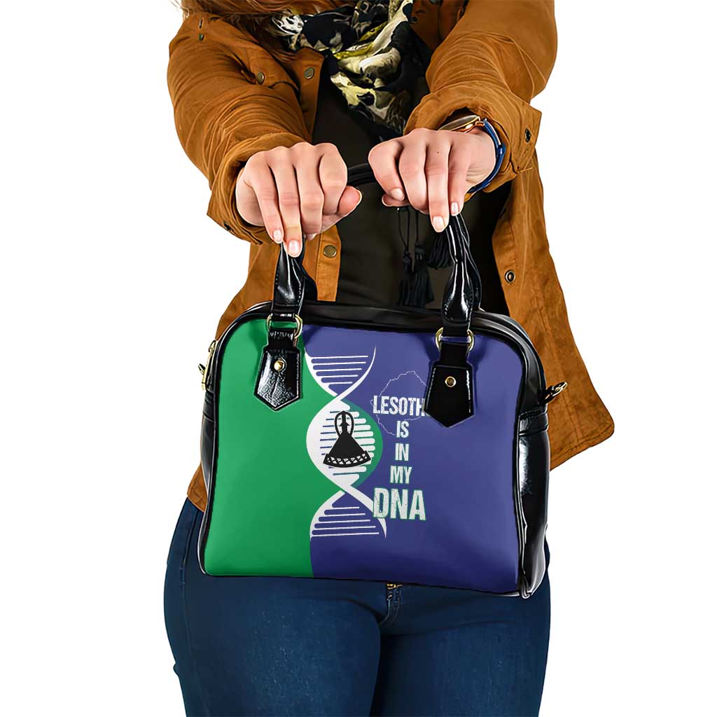 Lesotho Is In My DNA Shoulder Handbag Lesotho Map and Coat Of Arms