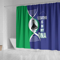 Lesotho Is In My DNA Shower Curtain Lesotho Map and Coat Of Arms