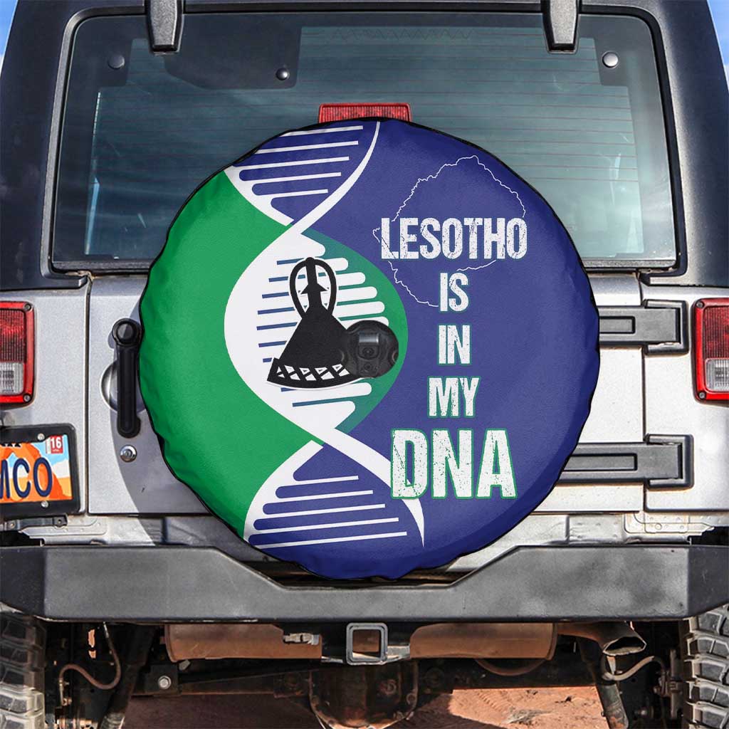 Lesotho Is In My DNA Spare Tire Cover Lesotho Map and Coat Of Arms