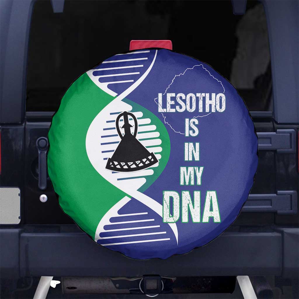 Lesotho Is In My DNA Spare Tire Cover Lesotho Map and Coat Of Arms