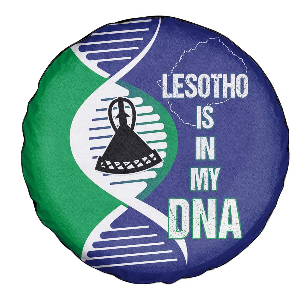 Lesotho Is In My DNA Spare Tire Cover Lesotho Map and Coat Of Arms