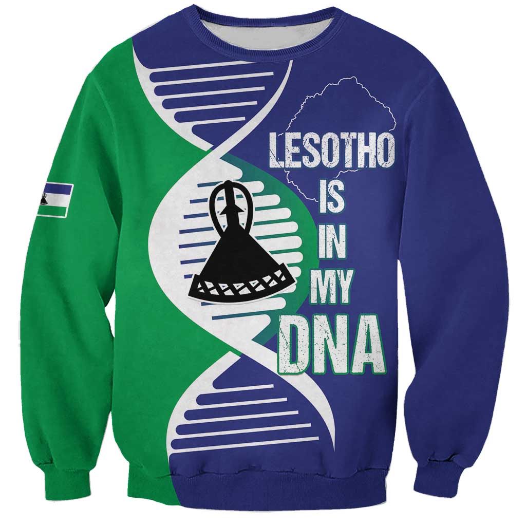 Lesotho Is In My DNA Sweatshirt Lesotho Map and Coat Of Arms
