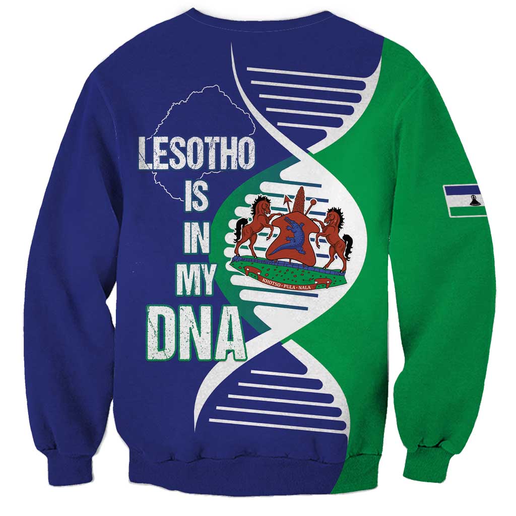 Lesotho Is In My DNA Sweatshirt Lesotho Map and Coat Of Arms