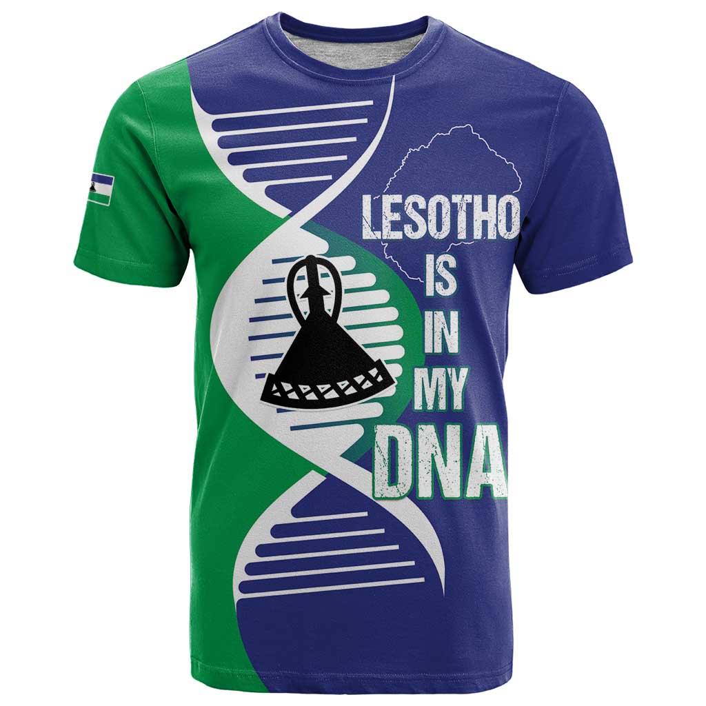 Lesotho Is In My DNA T Shirt Lesotho Map and Coat Of Arms