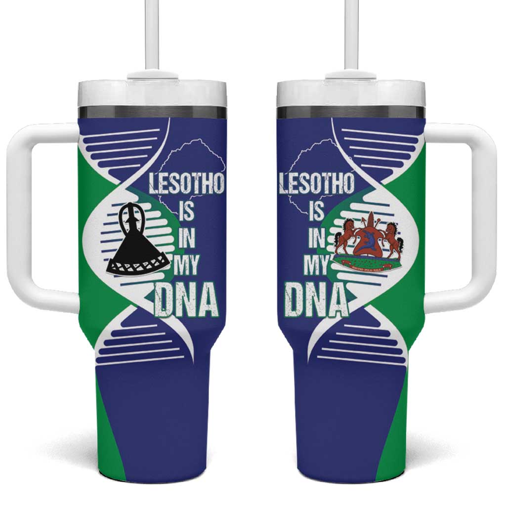 Lesotho Is In My DNA Tumbler With Handle Lesotho Map and Coat Of Arms
