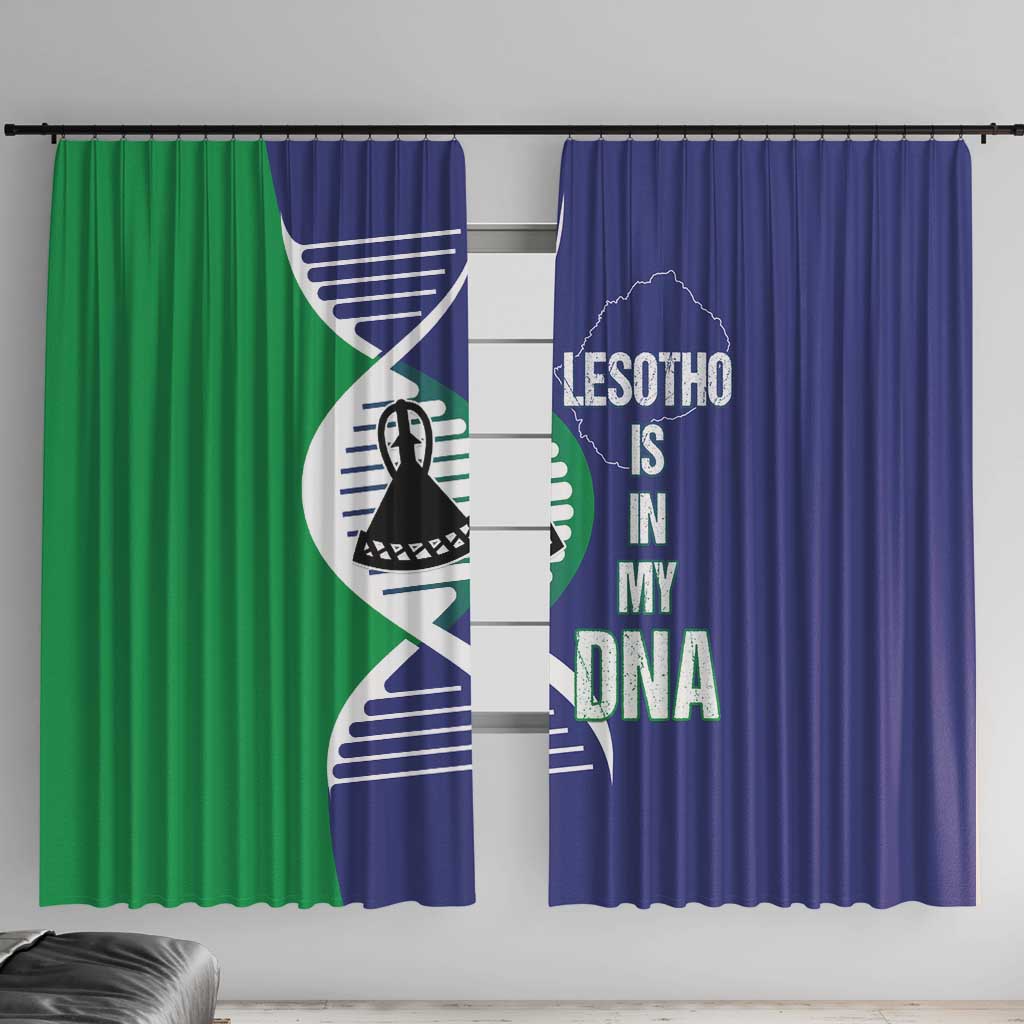 Lesotho Is In My DNA Window Curtain Lesotho Map and Coat Of Arms