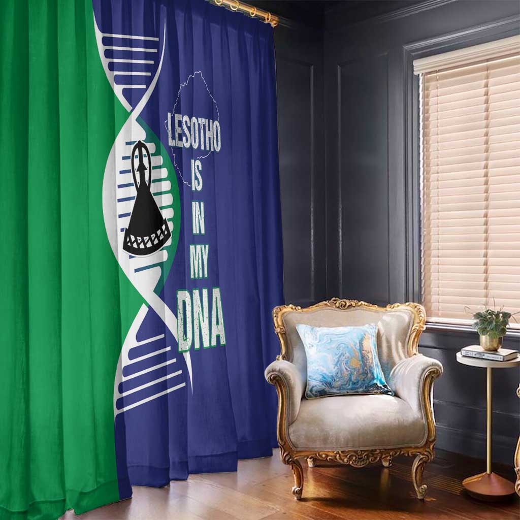 Lesotho Is In My DNA Window Curtain Lesotho Map and Coat Of Arms