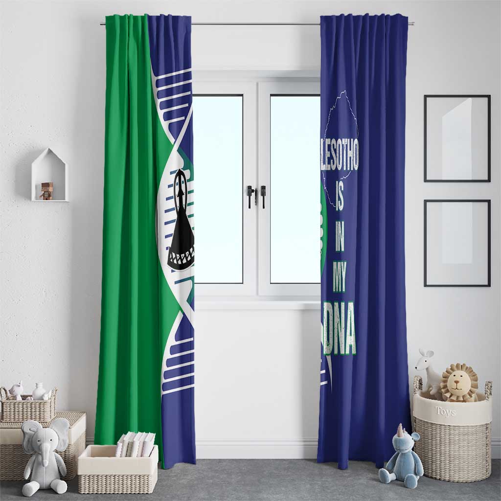 Lesotho Is In My DNA Window Curtain Lesotho Map and Coat Of Arms