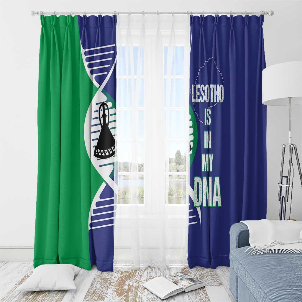 Lesotho Is In My DNA Window Curtain Lesotho Map and Coat Of Arms