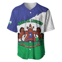 Personalised Lesotho Baseball Jersey Coat Of Arms With Map