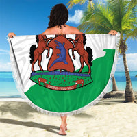 Personalised Lesotho Beach Blanket Coat Of Arms With Map