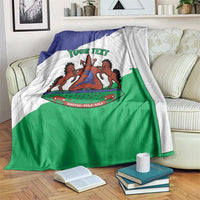 Personalised Lesotho Blanket Coat Of Arms With Map