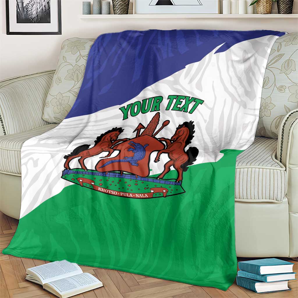 Personalised Lesotho Blanket Coat Of Arms With Map