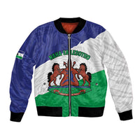 Personalised Lesotho Bomber Jacket Coat Of Arms With Map