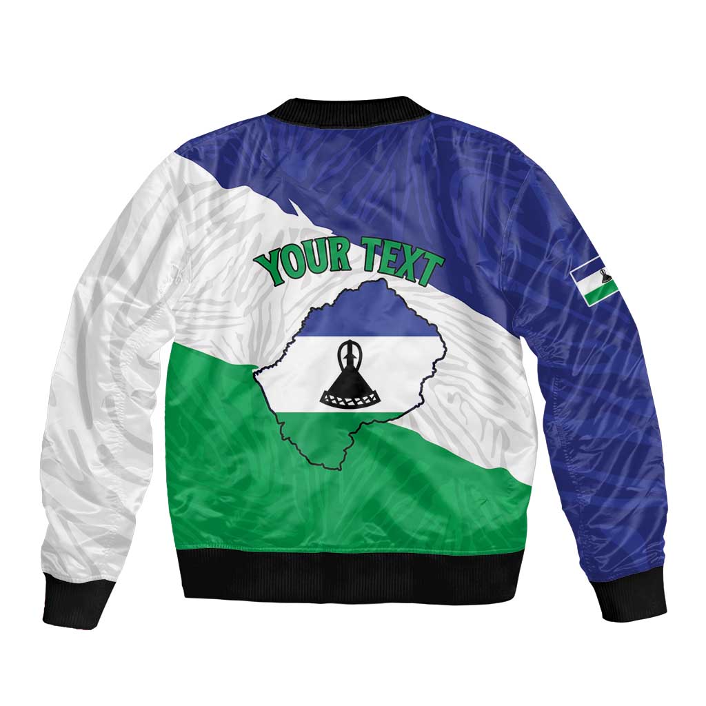 Personalised Lesotho Bomber Jacket Coat Of Arms With Map