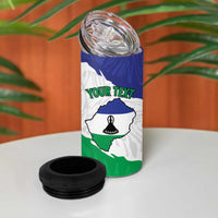 Personalised Lesotho 4 in 1 Can Cooler Tumbler Coat Of Arms With Map