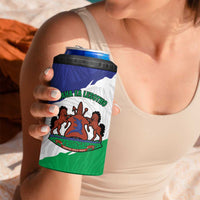 Personalised Lesotho 4 in 1 Can Cooler Tumbler Coat Of Arms With Map