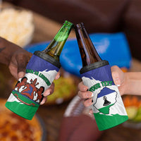 Personalised Lesotho 4 in 1 Can Cooler Tumbler Coat Of Arms With Map