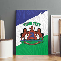 Personalised Lesotho Canvas Wall Art Coat Of Arms With Map